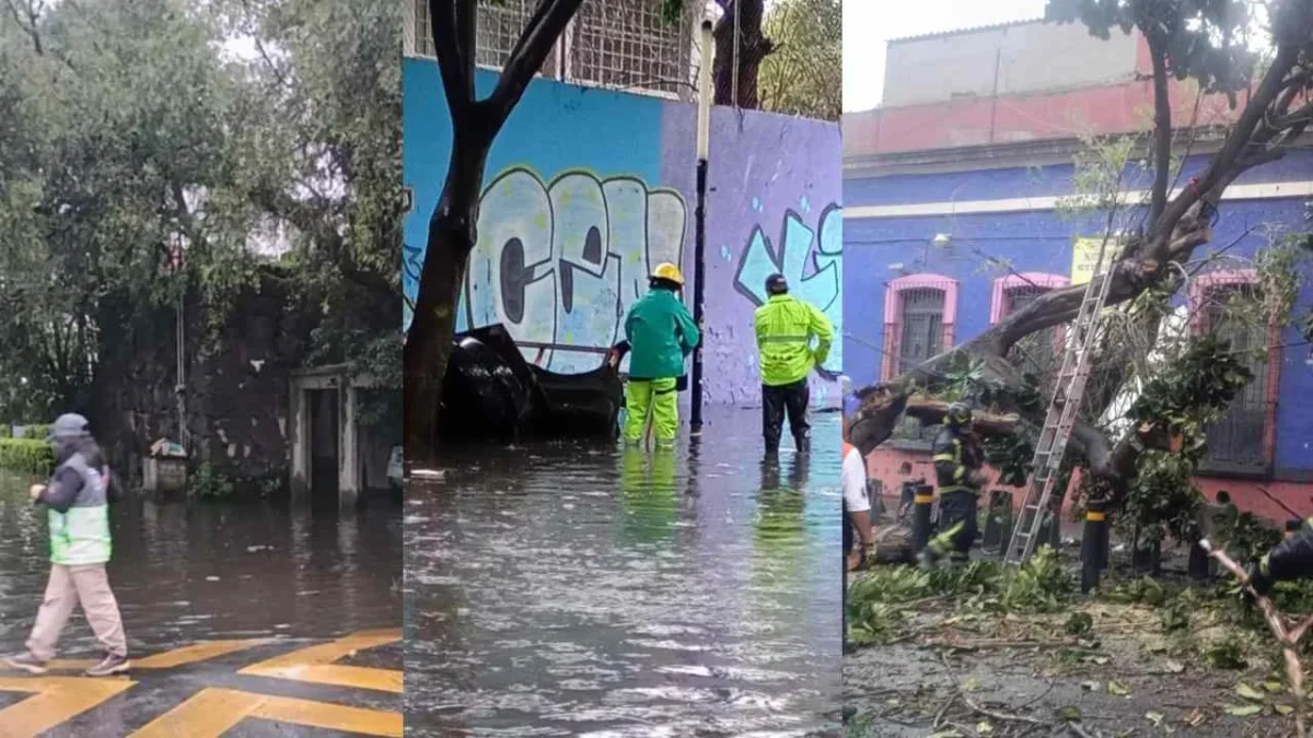 Ya hay afectaciones en la CDMX por las intensas lluvias de este sábado.