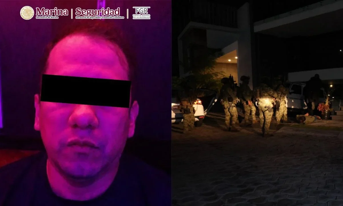 Govén Ulisses N, presunto líder de Los Rusos, quedó detenido durante un operativo en Lomas de Angelópolis, en San Andrés Cholula, Puebla.