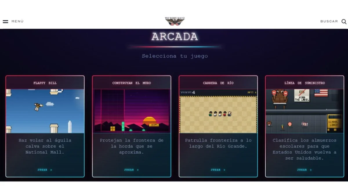 La Casa Blanca lanzó 5 videojuegos en los cuales los jugadores podrán deportar migrantes y construir un muro fronterizo.