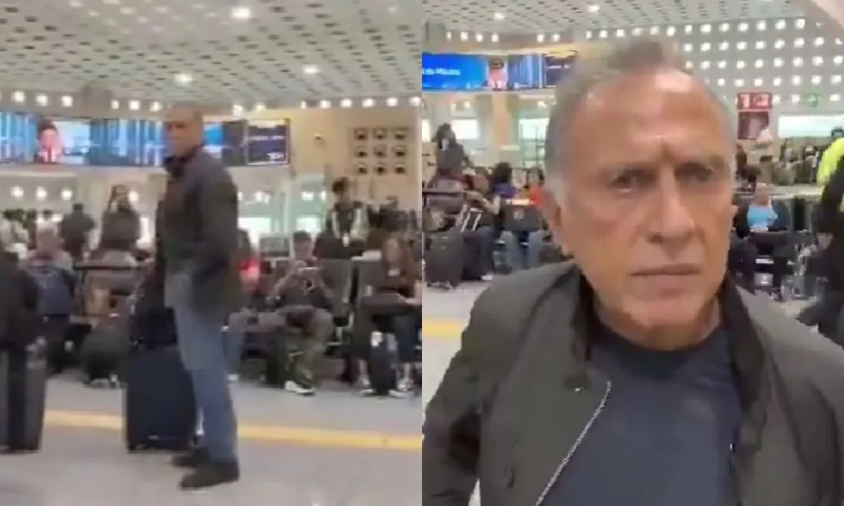 Un ciudadano encaró al senador suplente Miguel Ángel Yunes Linares al interior del AICM, lo llamó ‘traidor’ y ‘sin vergüenza’.