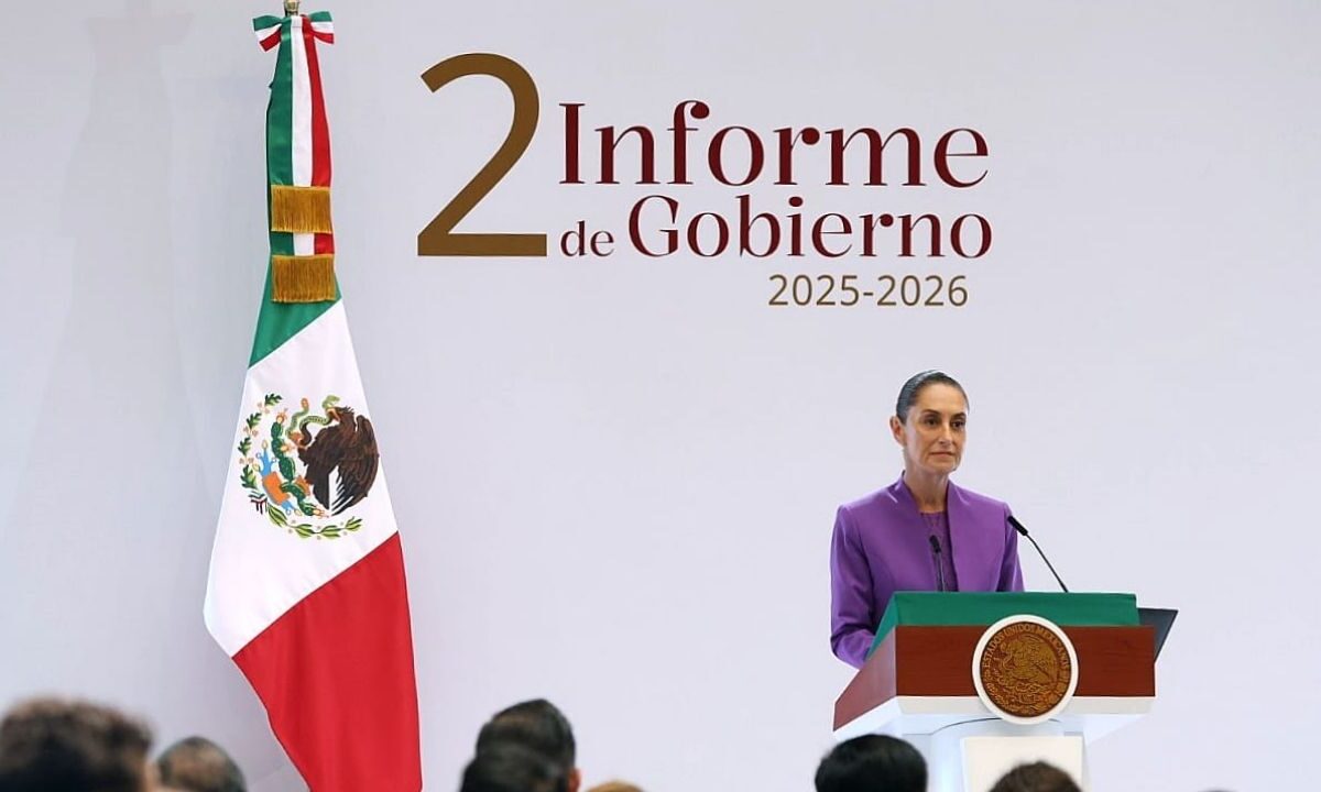 La presidenta Claudia Sheinbaum ofreció su segundo informe de Gobierno en Palacio Nacional este martes 1 de septiembre de 2026.