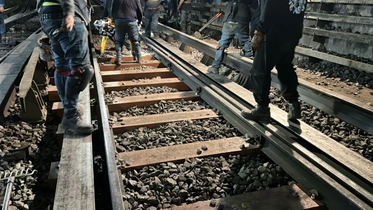 Como parte de las labores de mantenimiento en el Metro, el STC informó que comenzó la sustitución de durmientes en un tramo de la Línea 5.