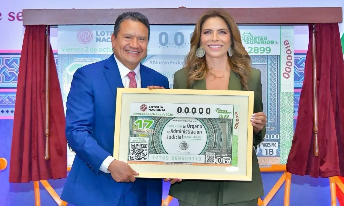 Para conmemorar el primer año del OAJ, la Lotería Nacional develó el billete del Sorteo Superior No. 2899 a celebrarse el 2 de octubre.