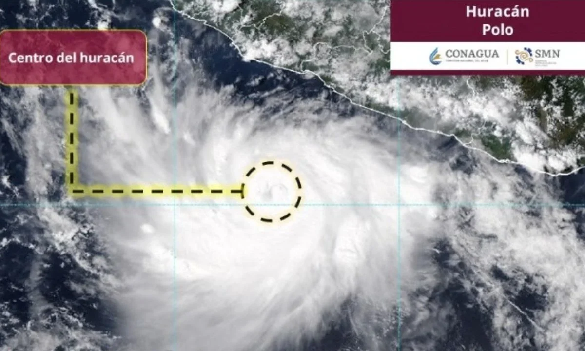 El Huracán Polo se sigue intensificando y las autoridades prevén que pueda alcanzar la categoría 5, en estos estados dejará afectaciones.
