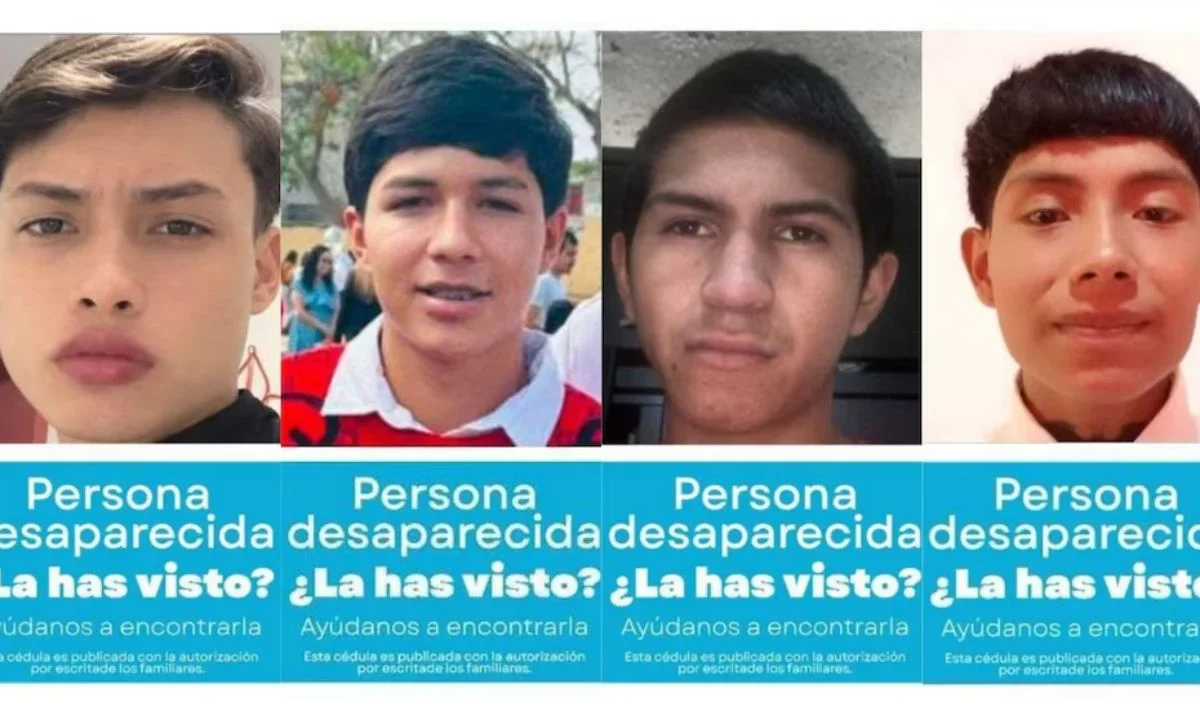 En Zapopan, Jalisco, cuatro jóvenes de entre 18 y 20 años aún permanecen desaparecidos desde el pasado 14 de septiembre.
