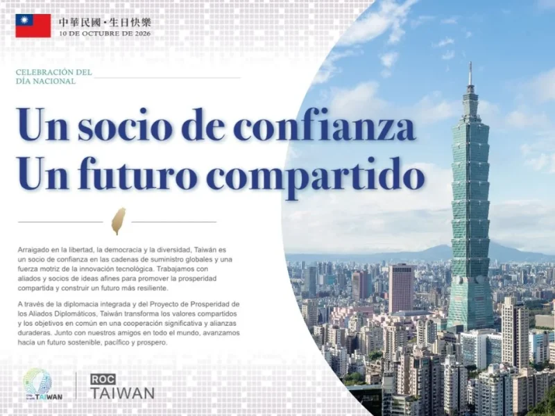 Taiwán conmemora 115 años de la República de China y se fortalece como socio estratégico de México