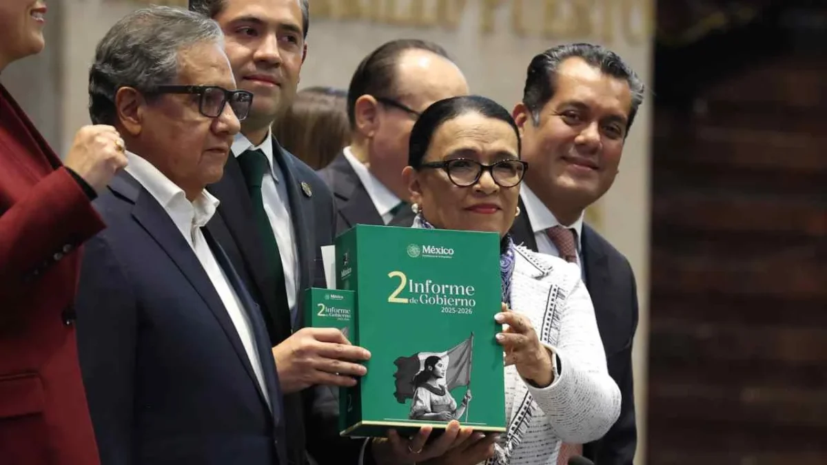 La titular de Segob, Rosa Icela Rodríguez, entrega segundo informe de Claudia Sheinbaum al Congreso de la Unión.