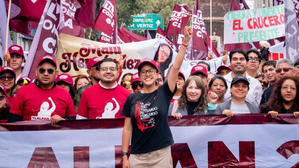 Habitantes acudieron con la titular de la alcaldía Tlalpan, Gabriela Osorio, al informe de labores de la presidenta Claudia Shainbaum.