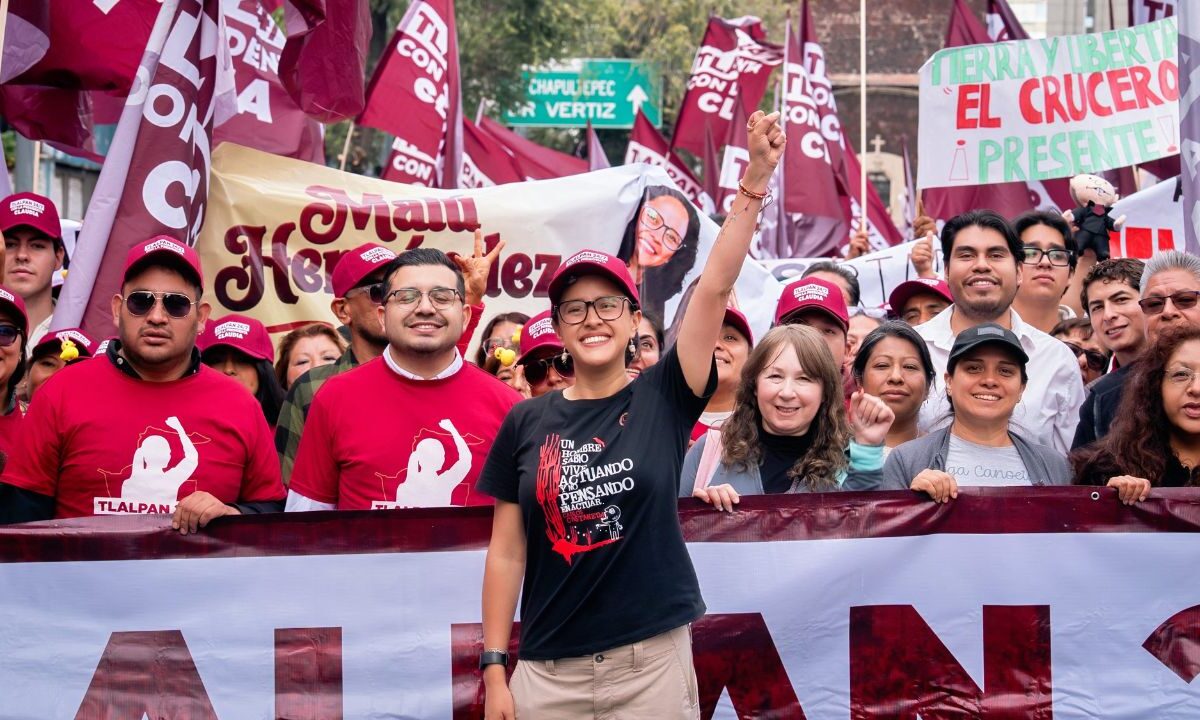 Habitantes acudieron con la titular de la alcaldía Tlalpan, Gabriela Osorio, al informe de labores de la presidenta Claudia Shainbaum.