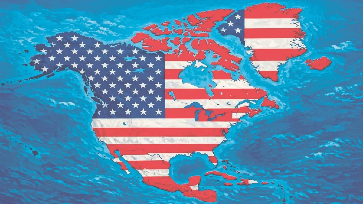 Donald Trump difundió un mapa de Norteamérica en el que México, Canadá y otros países aparecen cubiertos por las franjas de la bandera de EU.
