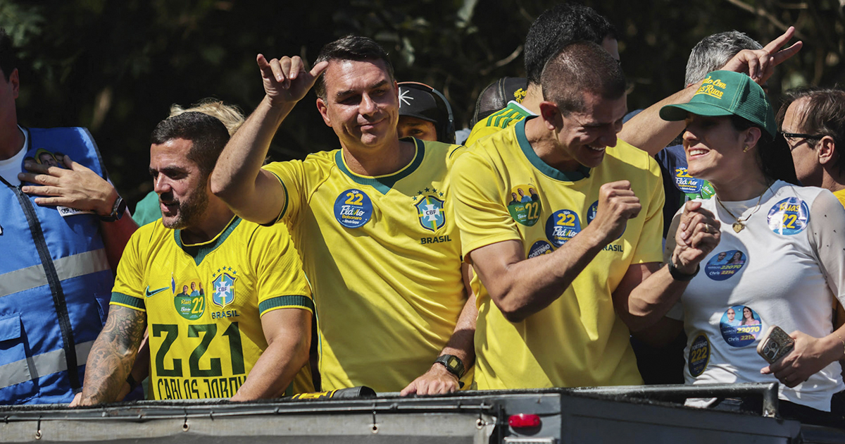 Senador derechista Flávio Bolsonaro