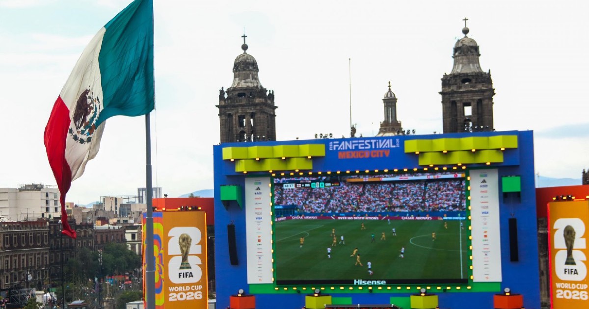 Fan Fest del Zócalo durante el Mundial de Fútbol en CDMX