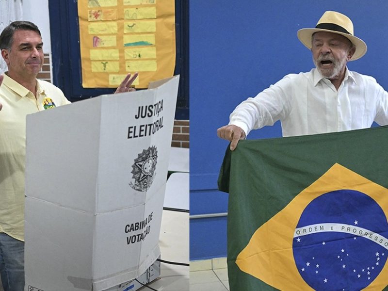 Flávio Bolsonaro y Lula da Silva van a segunda vuelta para la presidencia