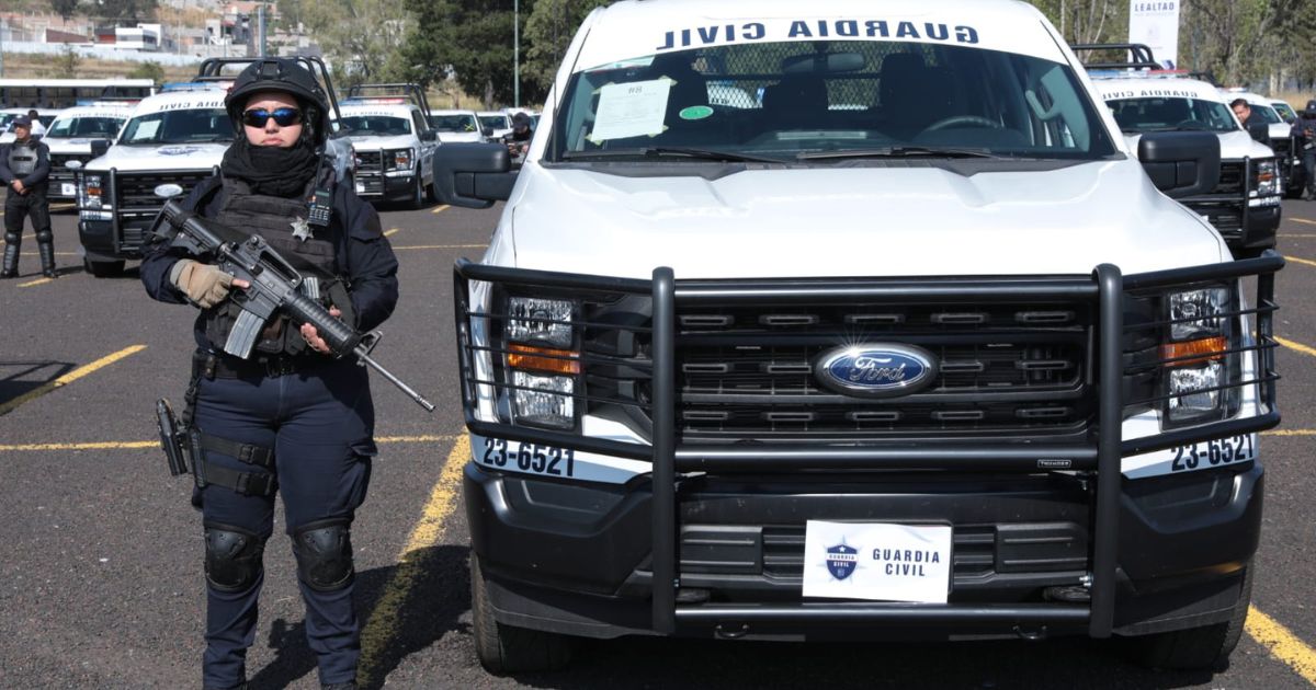 Patrullas nuevas entregadas a la policías de Michoacán