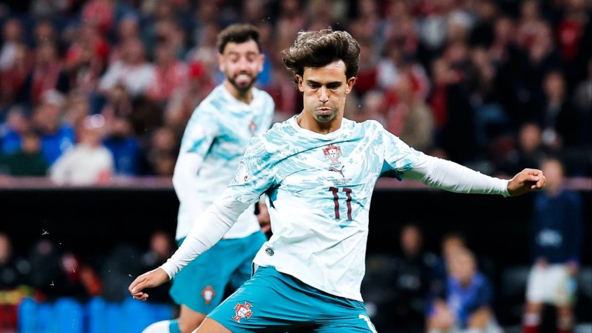 Tras el abandono de Cristiano Ronaldo, Portugal venció a Dinamarca en la Nations League, Rafael Leão usó el número 7.