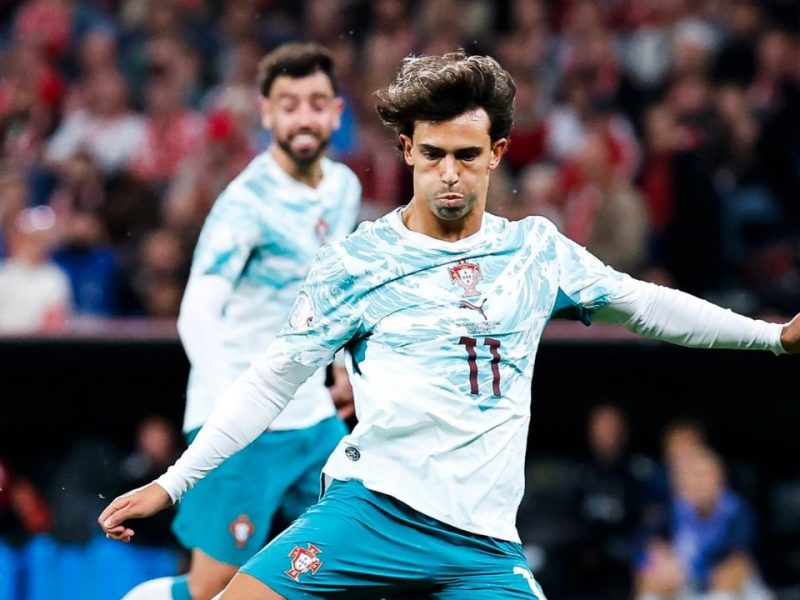 Sin Cristiano Ronaldo, Portugal derrotó a Dinamarca, Rafael Leão usó el dorsal 7