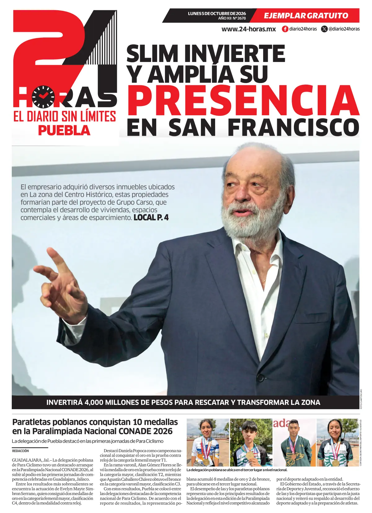 Portada de la edición Puebla